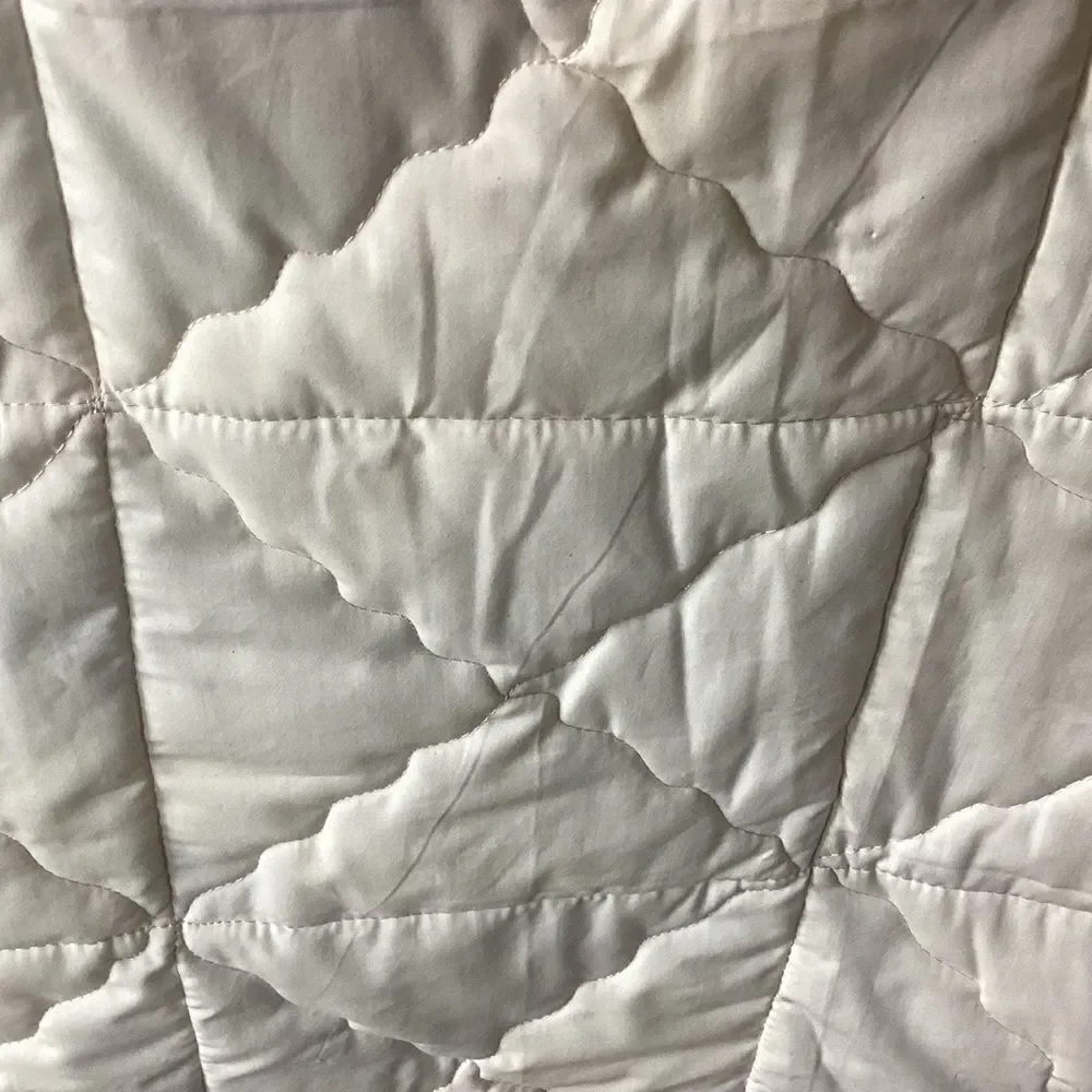 NWT Hand Crafted Gorgeous Shades of Purple, Cream and Gold Hydrangea Print Quilt